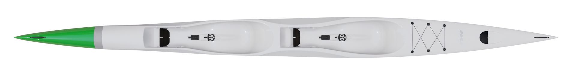 Double 670 twin cockpit layout — top view