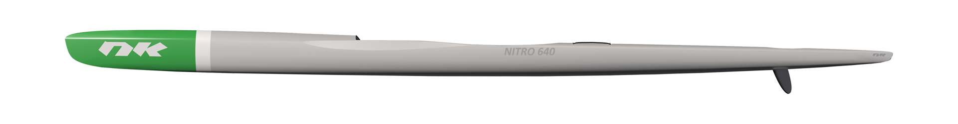 Nitro 640 Carbon Light S, whale grey and green — side view