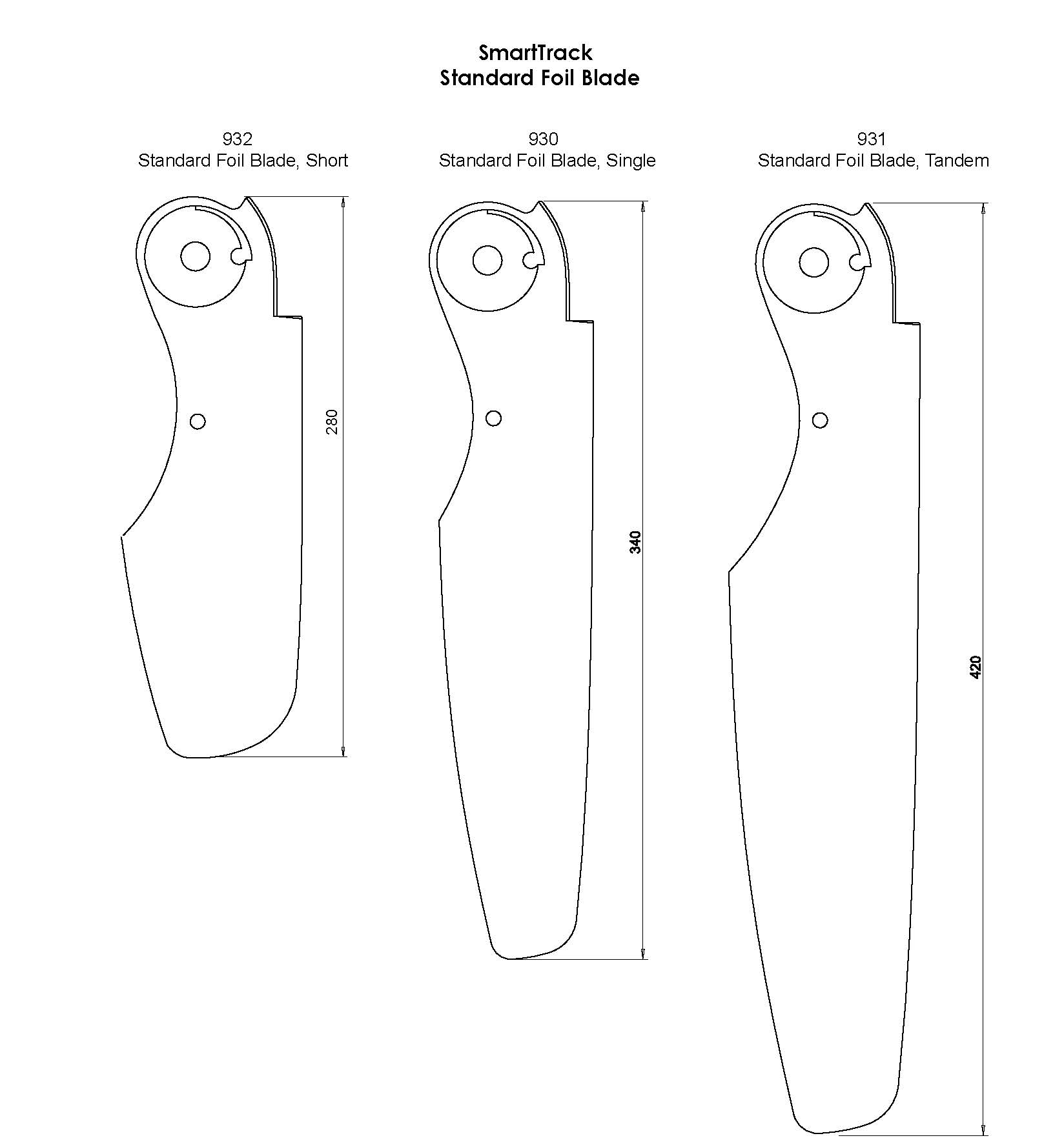 SmartTrack Foil Blades (Rudder Blades)