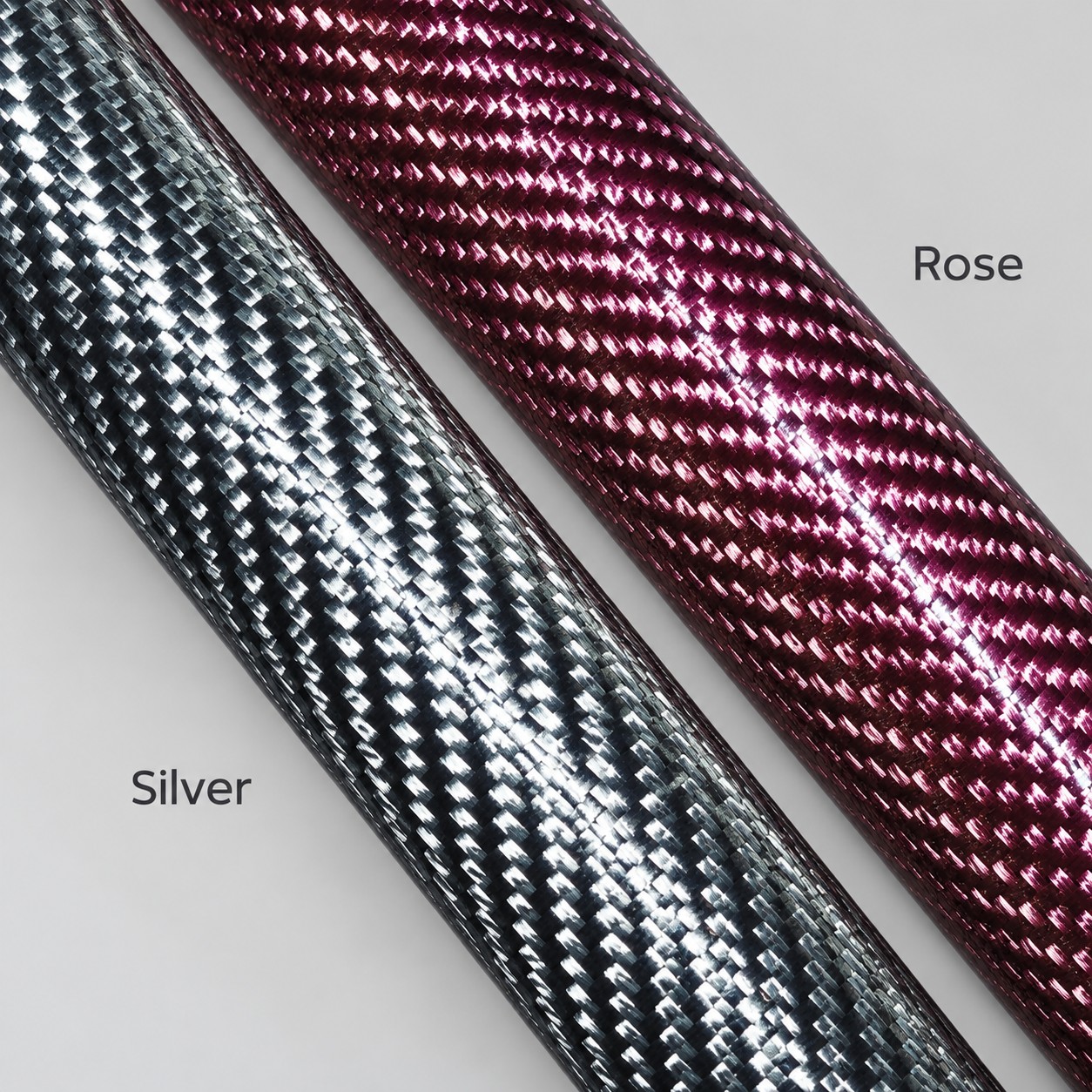 Silver and Rose Texalium shaft finishes