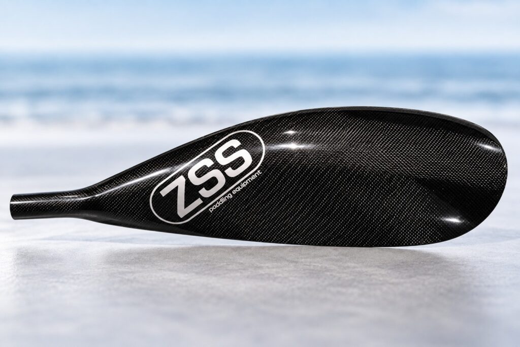 Back of ZSS Genesis Evo paddle blade showing carbon finish and logo