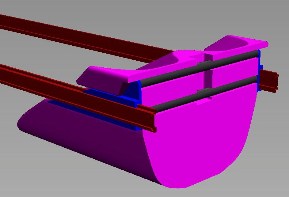 NK Spec Ski adjustable footplate assembly and rails
