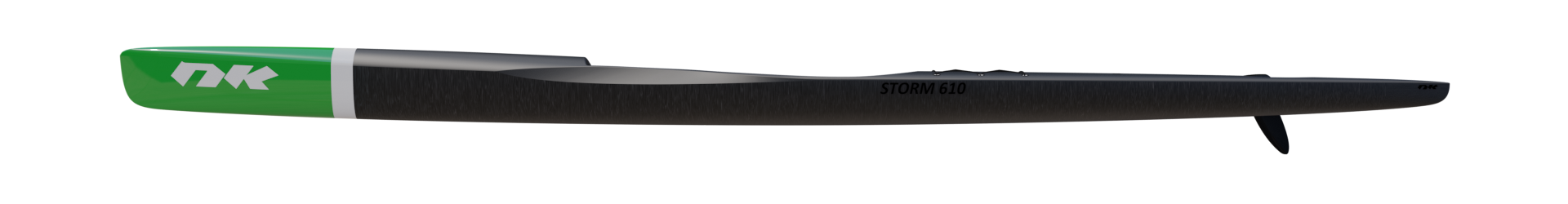 Nordic Kayaks Storm 610 CarbonX, green nose — side view