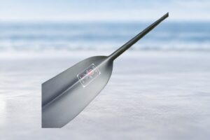 ZSS Dragon Boat blade face detail on coastal background