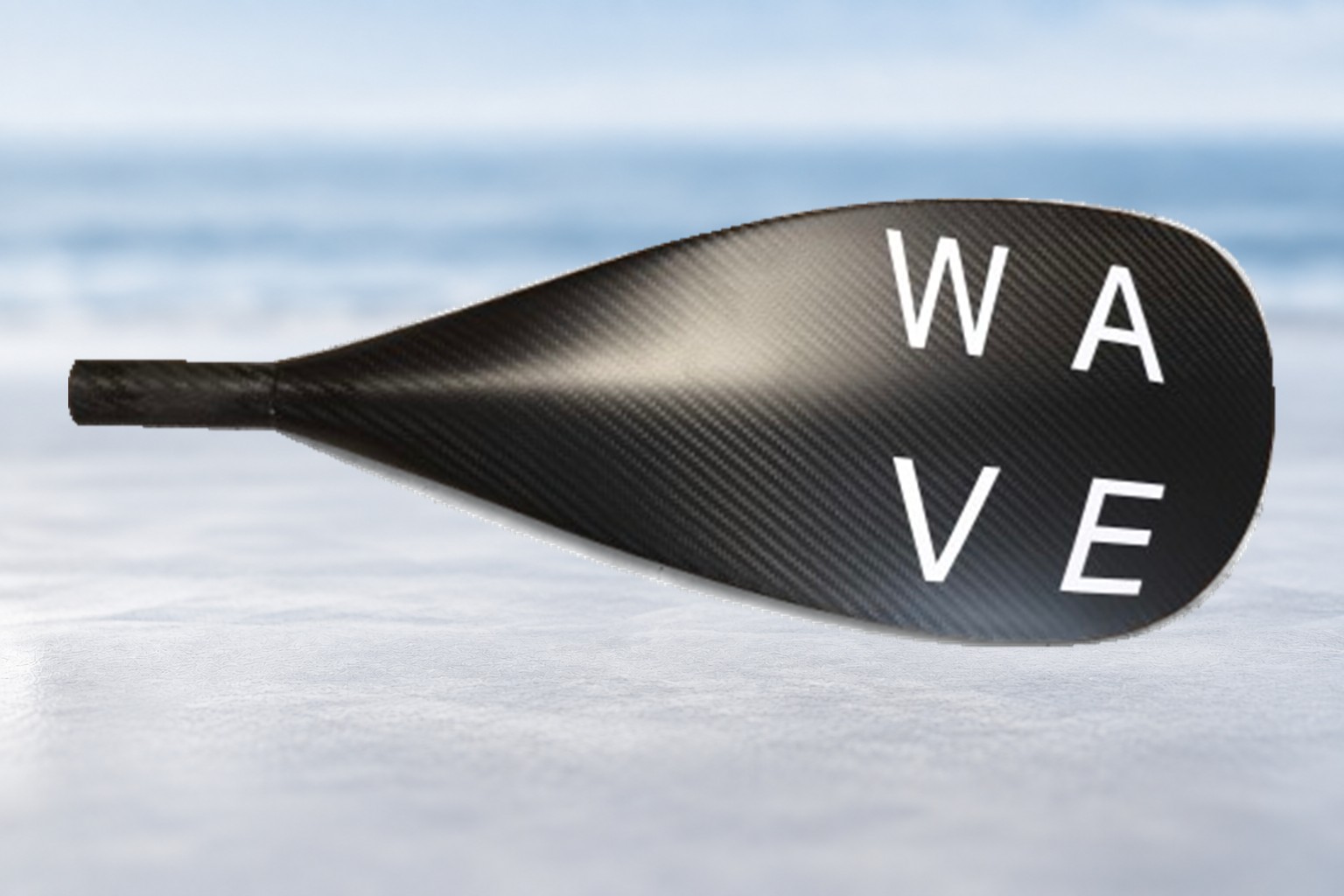 Wave Dura Kayak Paddle (Canoe Slalom) original blade on coastal background